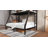 Metal Twin Over Twin Bunk Bed With Ladder And High Guardrail, Heavy-duty Metal Slats Support, Noise Free, No Box Spring Needed, For Kids And Juniors, Black-116802562