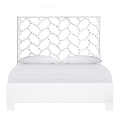 Silas King Platform Bed, Light Blue