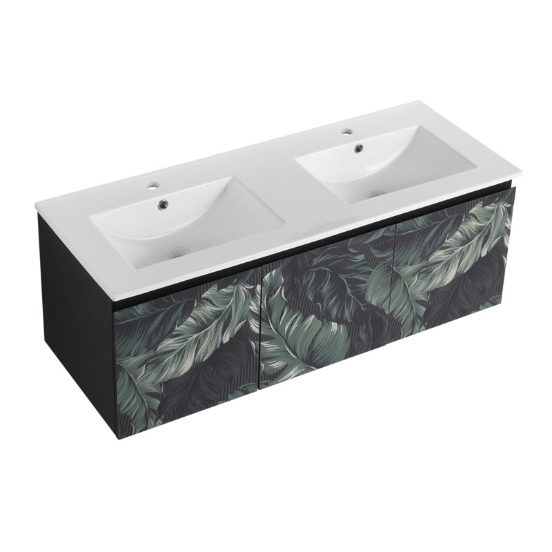 Base de meuble-lavabo double mural 47,6 po seulement