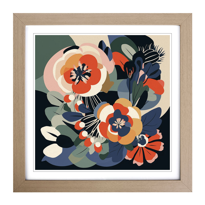 1 Piece Single Picture Frame Wall Art, Oak