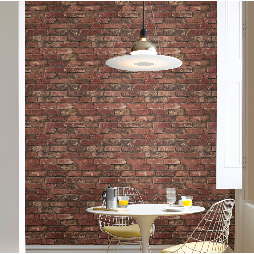 Lake Forest Exposed Brick 10m x 52cm Wallpaper Roll