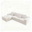 Canapé modulaire 104,3 po avec méridienne en forme de L, canapé modulaire moderne avec assise profonde, canapé rembourré pour chambre à coucher de salon, aucun assemblage requis (tissu en velours côtelé moelleux)-830087126-830087128