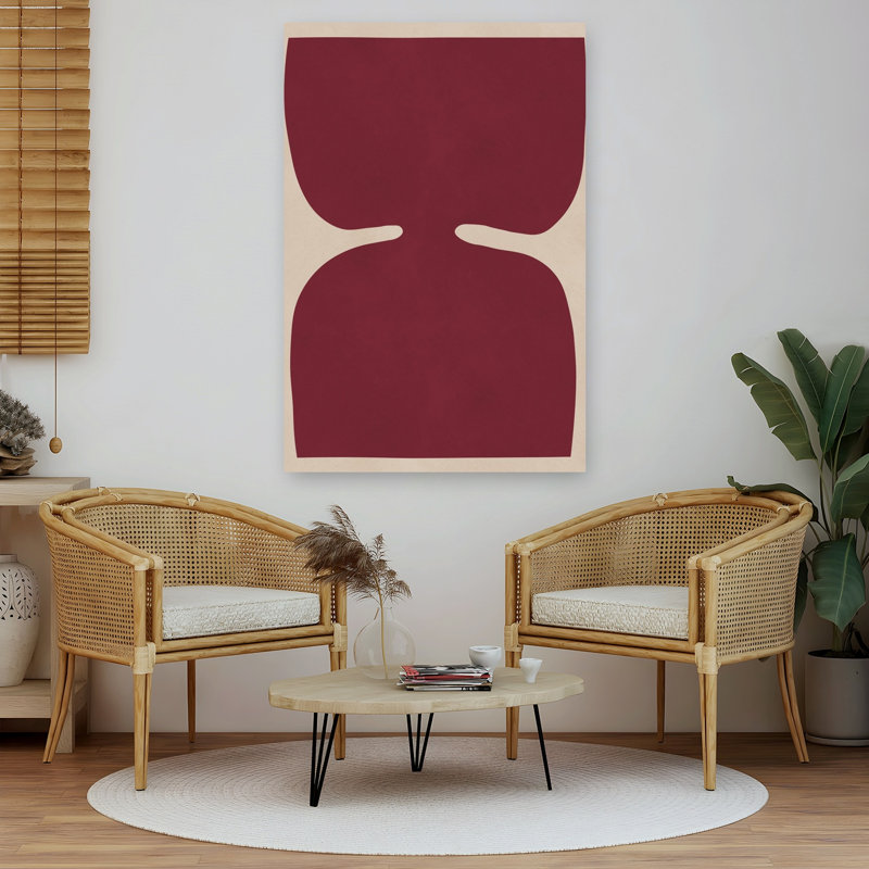 Reproduction d'art moderne moderne abstrait marron audacieux, 60" H x 40" W