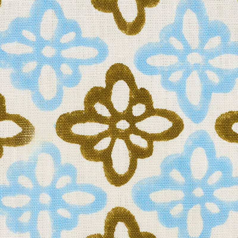 Schumacher x Molly Mahon Pattee Fabric, Brown/ Neutral