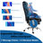 Ergonomic Office Chair with Footrest, Massage Vibration Function, Faux Leather Upholstery and 360° Swivel