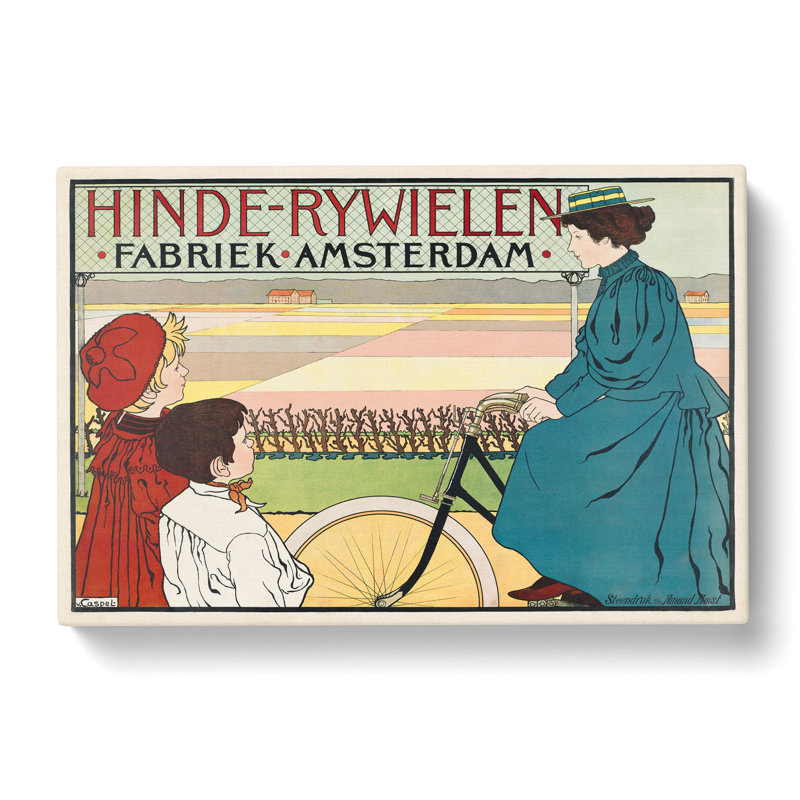Hinde-Rijwielen Bicycles by Johann Georg Van Caspel - Wrapped Canvas, 35cm H x 50cm W x 3cm D