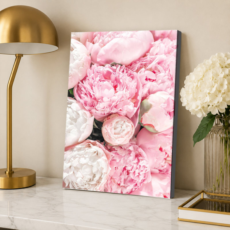 Affiche de fleurs et pivoines roses, 12x18inch