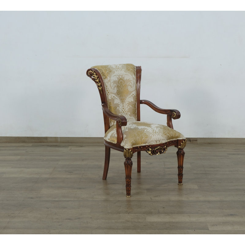11 Piece Veronica Dining Set With Damask Gold Chair