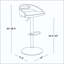 Tabouret de bar réglable en métal et bois avec repose-pieds rond en T - ensemble de 2