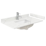 36" Single Countertop with Square Sink (3-Hole), Backsplash & Sidesplash