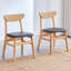 Ensemble de chaises de salle à manger en bois d'hévéa Cozy - 2 pièces
