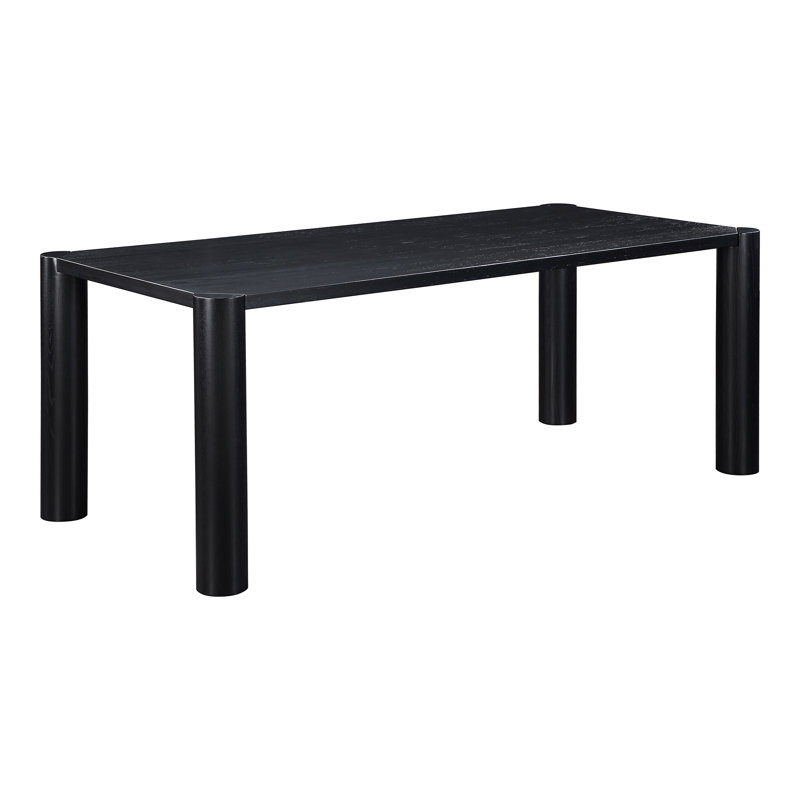 Solid Oak Dining Table, 36" W x 76" L, Black