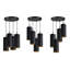 Chaidez 4 - Light Black Cluster Pendant