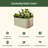 26" Tall 6 In 1 Modular Metal Outdoor Raised Garden Bed-119619907