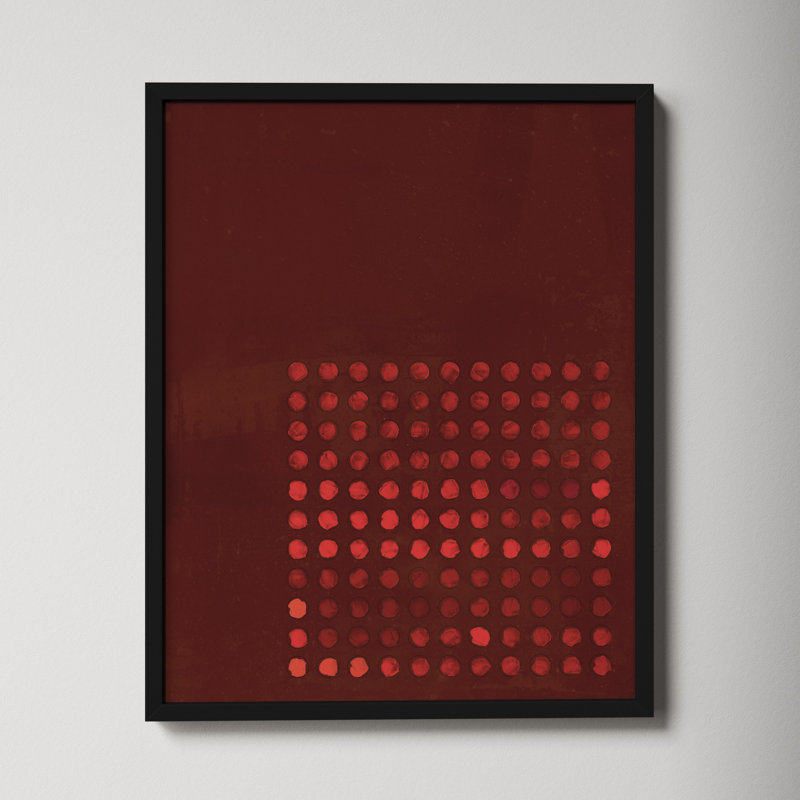 Circles In Squares 7 by Jacques Pilon, 25" H x 20" W x 1.25" D, Black