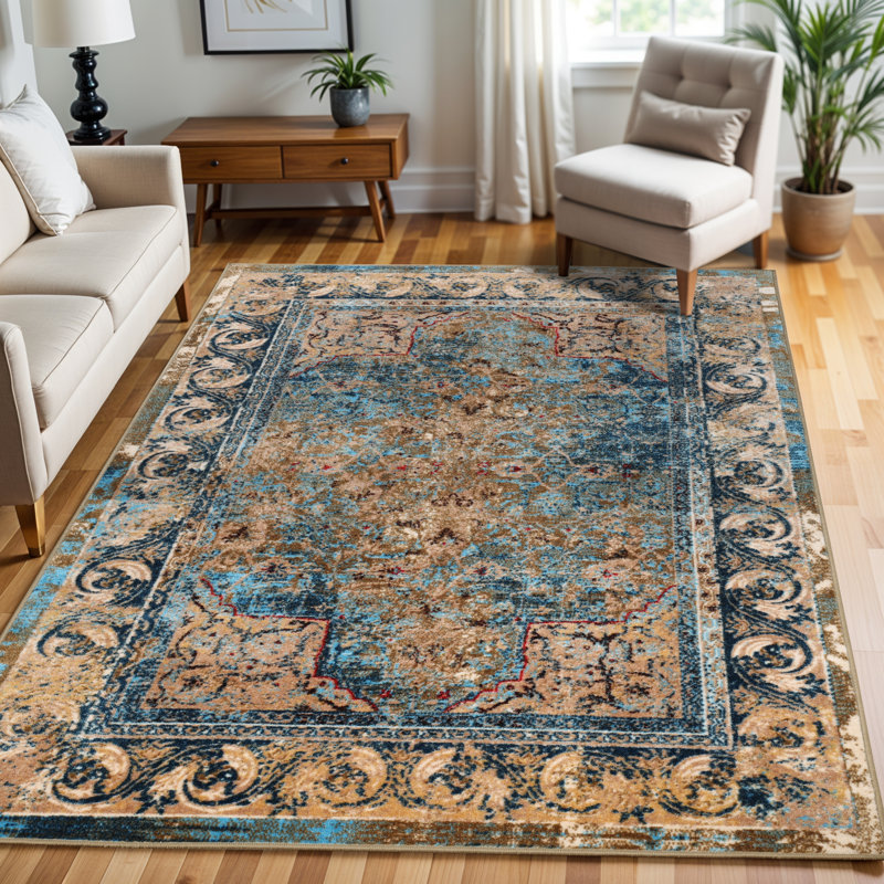 Tapis intérieur 100% nylon Ellert, Rectangle de 5 pi x 8 pi