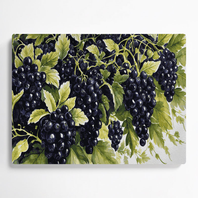 Art mural en métal fruits et groseille, H 11 po x l 14 po