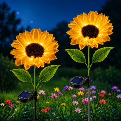 Éclairage solaire solaire de sentier imperméable à piquet pour jardin