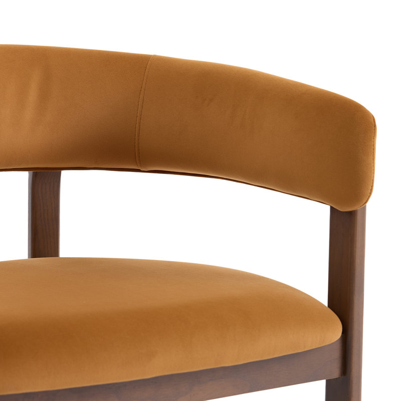 Amara Dark Brown Fabric Dining Chair, Brown