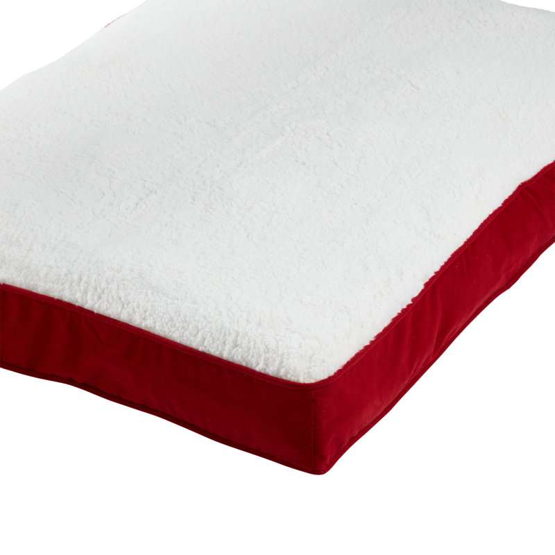 Lit pour chien avec coussin de soutien, Cramoisi, Moyen (l 42 po x P 30 po x H 4 po)