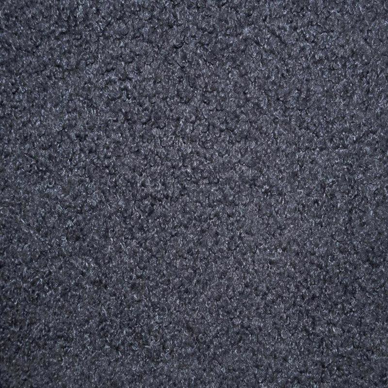 Structure de lit tapissier grand en laine gris anthracite à DEL, Gris anthracite