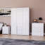 Oslo 3 Piece Bedroom Set (2 Drawer Bedside Chest, 3 Drawer Chest, 3 Door 2 Drawer Wardrobe), (100% FSC)-1391747095