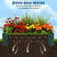Ensemble de jardin surélevé galvanisé 8 pi 4 po x 2 pi avec portes à fermeture à glissière Boîte à fleurs à base ouverte pour les légumes Fleurs-167800025-167800039