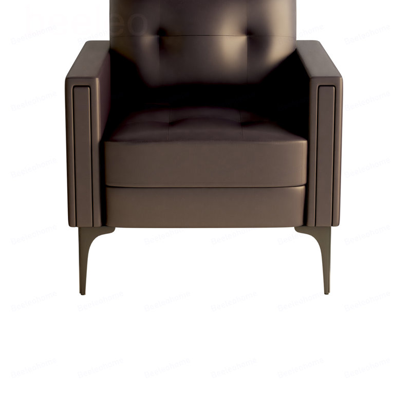 Chaise contemporaine avec accoudoirs Century Modern, Brun