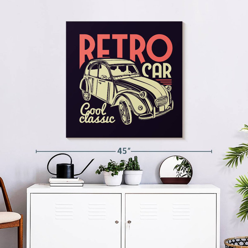 Mehar Cool Classic Retro Car, 30" H x 30" W