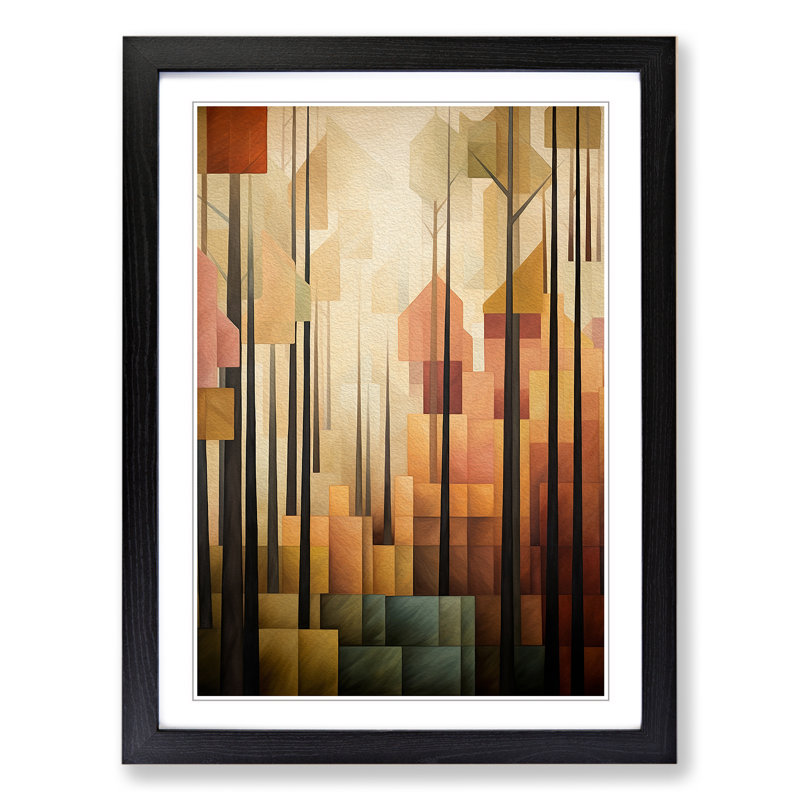 Single Picture Frame Print on Wood, Black Framed, 34cm H x 25cm W