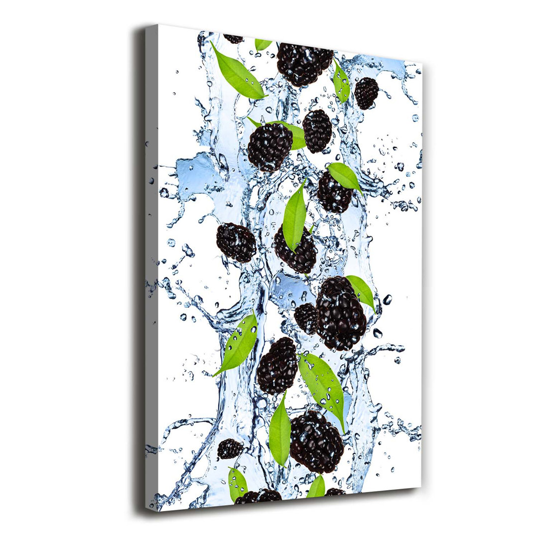 Brombeeren und Wasser - Kunstdrucke auf Leinwand