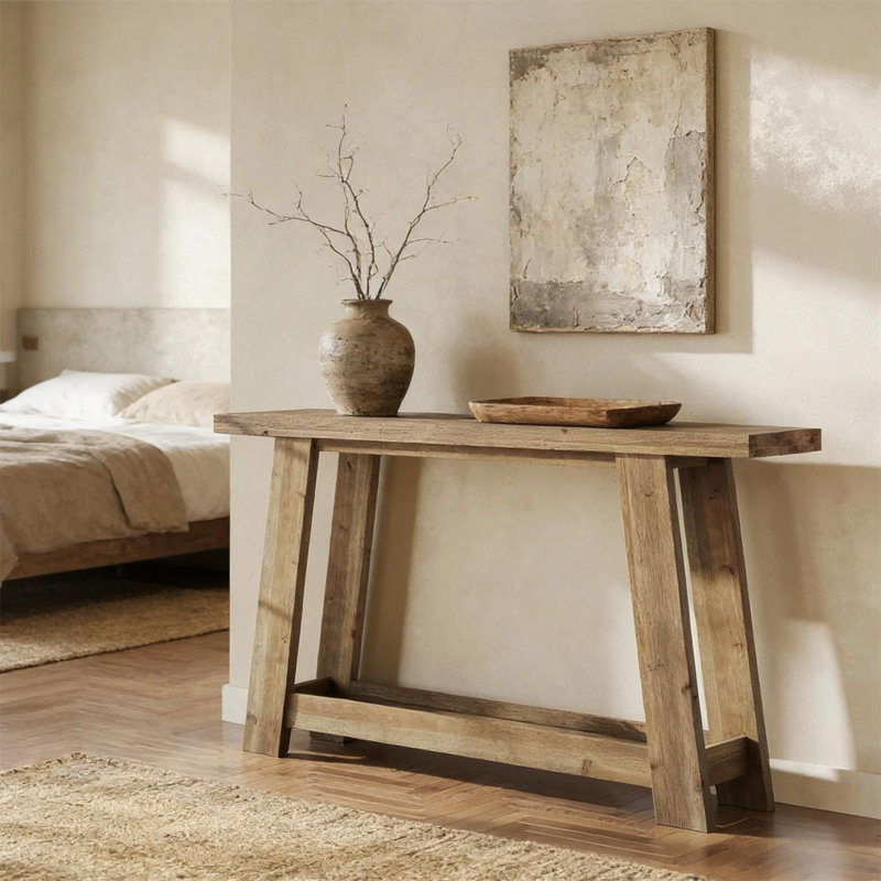 Narrow Sofa Table,Two-Tier Console Table,Wooden Entryway Table
