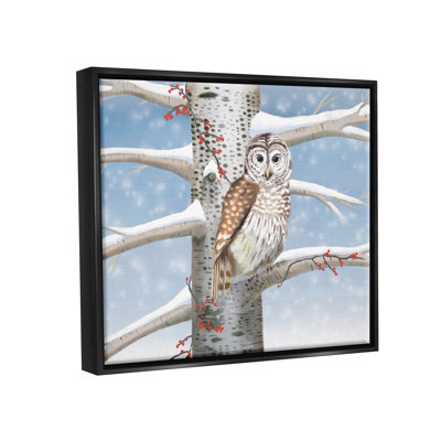 «Snowy Birch Tree Owl» par Caro Windmuller, impression