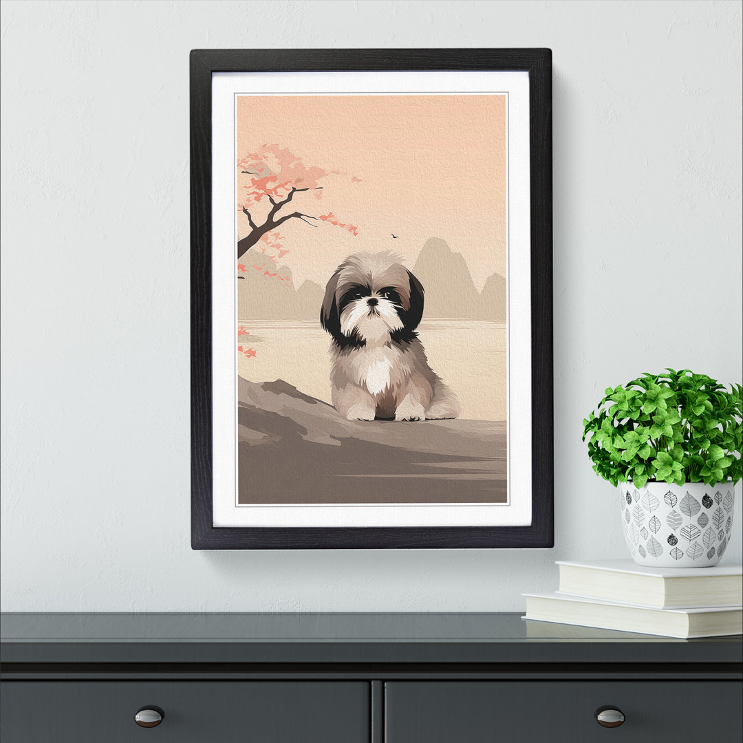 Shih Tzu - Single Picture Frame Print on Wood