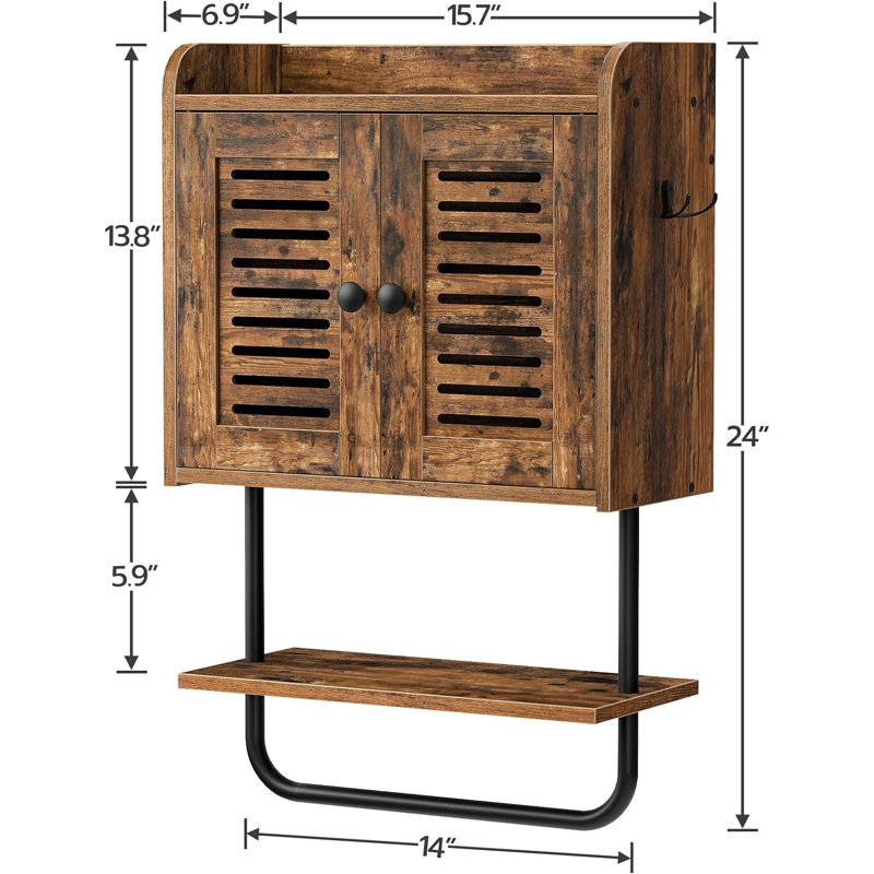 Miroir d'armoire à pharmacie H 24 po H 15,7 po Zayleigh