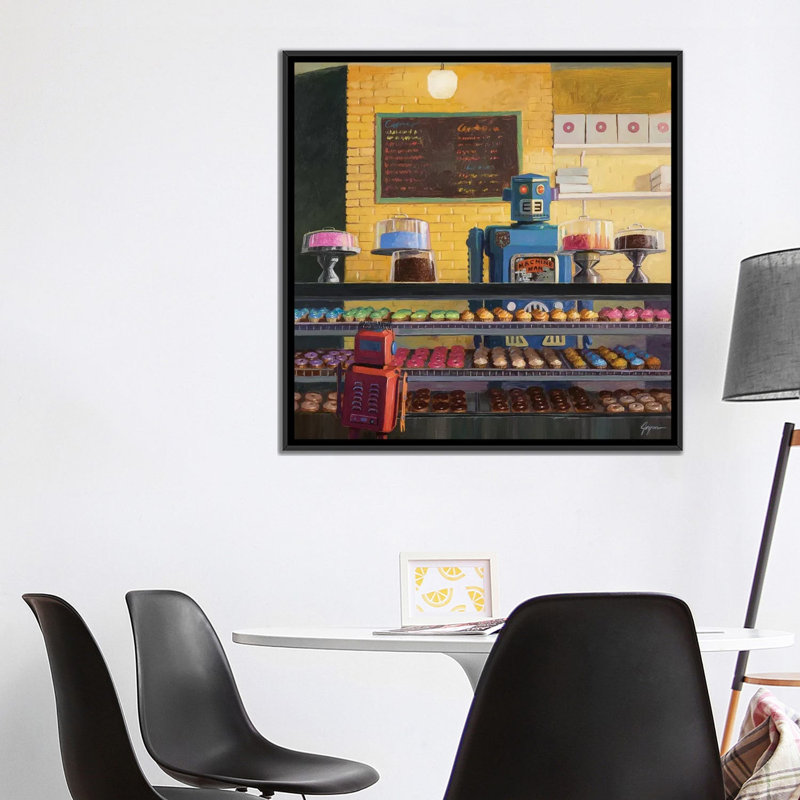 « decision » par eric joyner, impression sur toile, H 37 po x l 37 po x P 1,5 po, Toile avec cadre noir, Pas de tapis