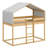 House-Shaped Bunk Bed Wood Frame With Tent-660926516