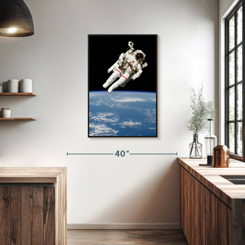 NASA Space Mission I, 25 po x 37 po, Cadre flottant noir