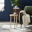 Caspar Wooden Side Table - Round End Tables with decorative Tri-Leg Design, Natural Wood Accent Tables for Living Room, Bedroom, Reading Corners - White Wash-1833317730