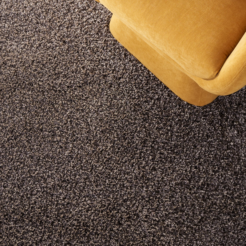 Vandoren Shag Performance Solid Color Rug, Square 3', Brown
