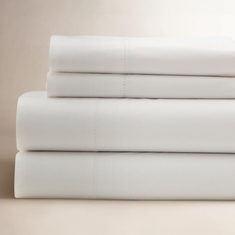 Classic Hemstitch Sheet Set, Queen Sheet Set, White