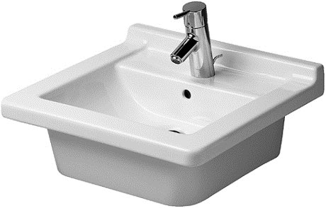 Lavabo de salle de bain mural Starck 3, Simple