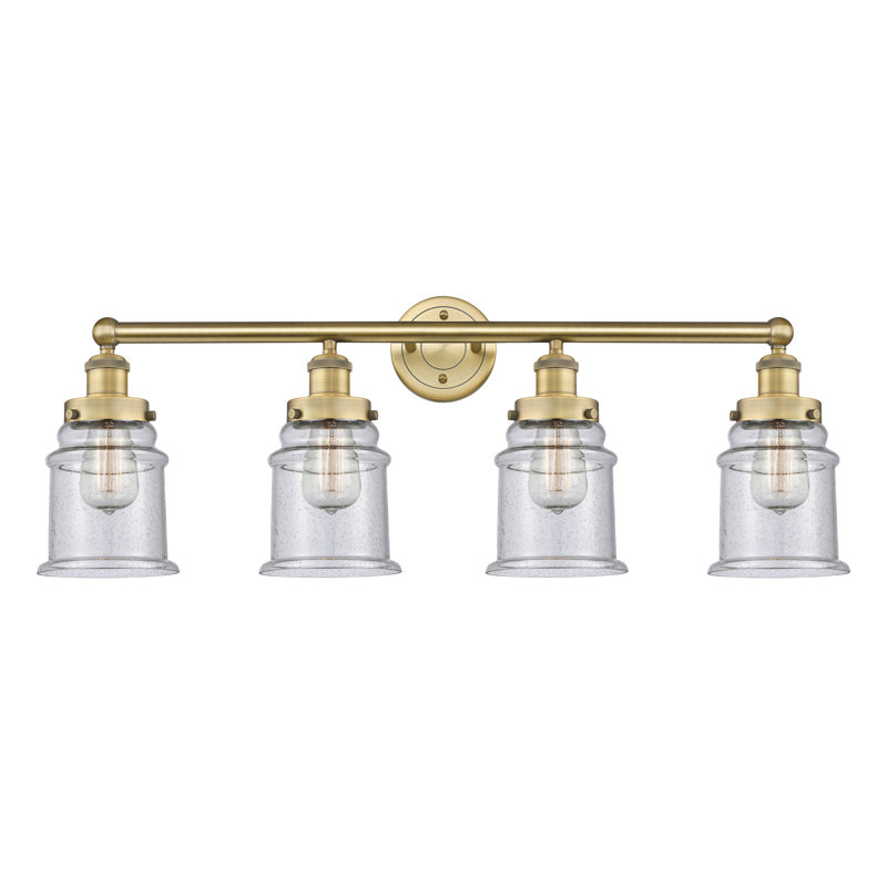Cailen 4 - Light Dimmable Vanity Light, Seedy, Brushed Brass
