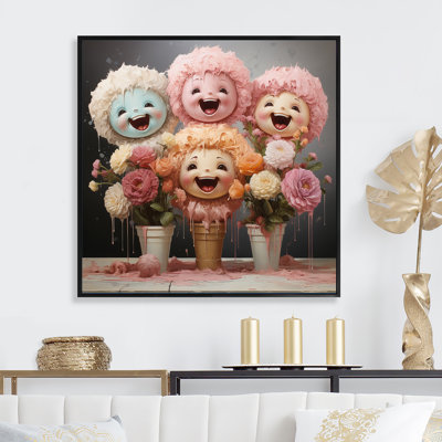«Chuckling Cotton Candy I», art abstrait sur toile_105736