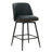 Swivel Upholstered Faux Leather Counter Stool-433224181-433224176