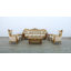 3 Piece Modigliani Sofa Red Gold Fabric-688540516