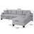 Upholstered 105.9 " Linen Blend L-Shaped Sofa & Chaise-1602959940-1504466734