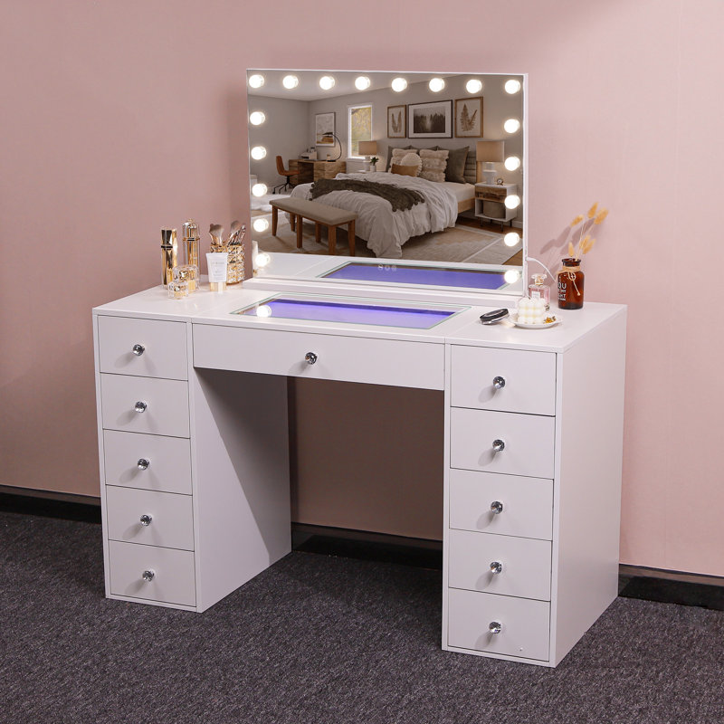 Deshun Dressing Table with Mirror
