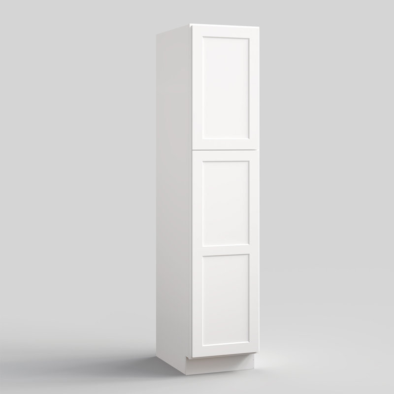 Armoire de cuisine avec tablettes réglables , H 96 po x l 18 po x P 24 po, Blanc