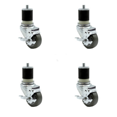 Polyurethane Expanding Caster with Brake